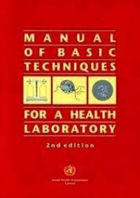 Image of Manual of basic techniques for a health laboratory